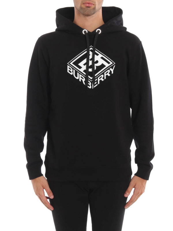 Sweatshirts u0026 Sweaters Burberry - Rubberized logo print hoodie - 4559671