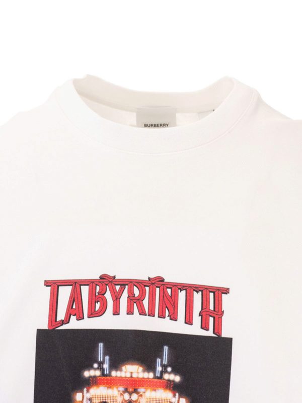 BURBERRY Labyrinth of Love Tシャツ ss21 Burberry Labyrinth Of Love T-Shirt in white - White - Men|4565680