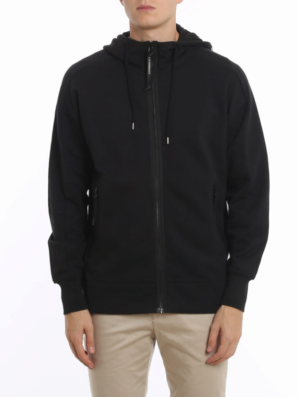 C.P. Company Zipped Goggle-detail hoodie jacket - Black