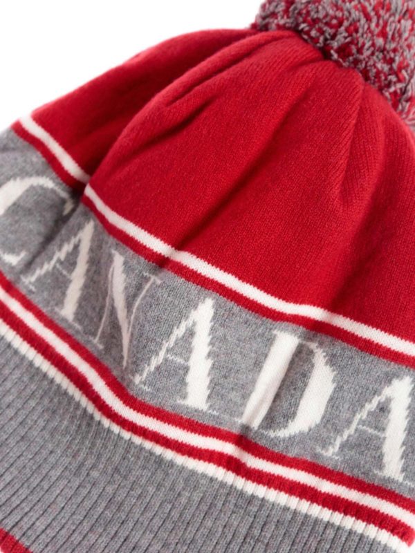 iKRIX Canada Goose: hats & caps - Pom Toque beanie gray and red