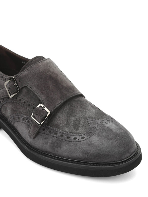 iKRIX CANALI: Loafers & Slippers - Suede monk-strap brogues