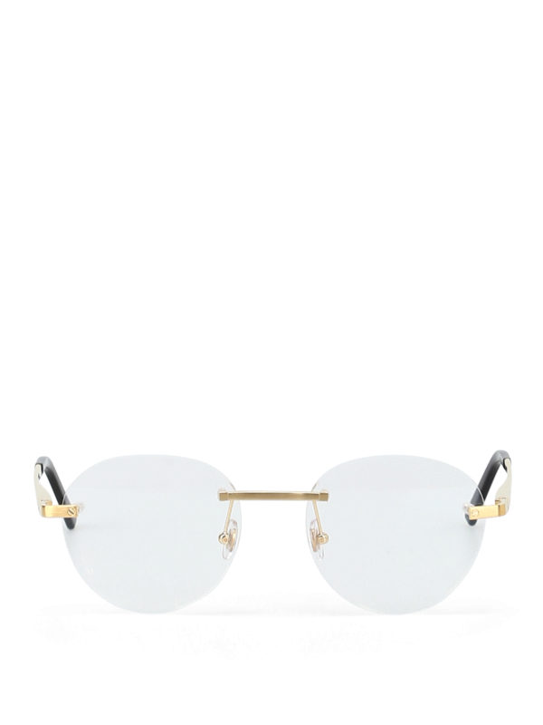 iKRIX CARTIER: Glasses - Frameless rounded lenses metal arms glasses