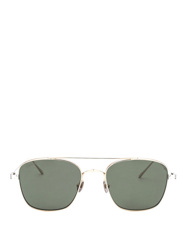 iKRIX CARTIER: sunglasses - Blue lens titanium squared sunglasses
