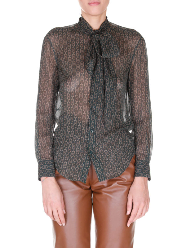 iKRIX CELINE: shirts - Monogram print silk shirt