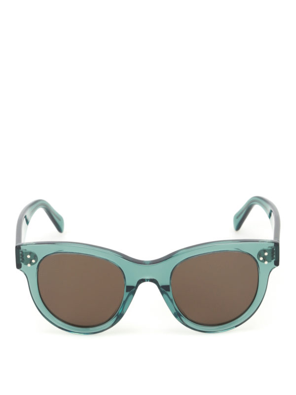 iKRIX CELINE: sunglasses - Green acetate oversized sunglasses