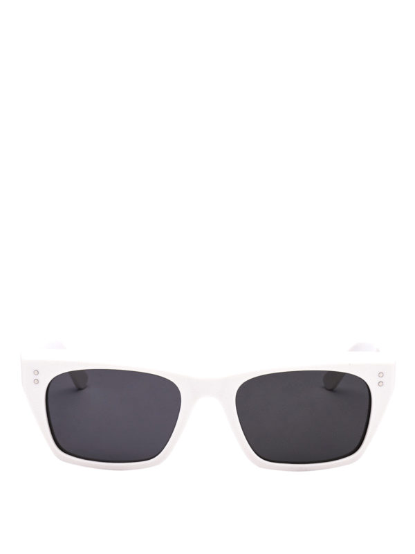 iKRIX CELINE: sunglasses - White frame rectangular sunglasses