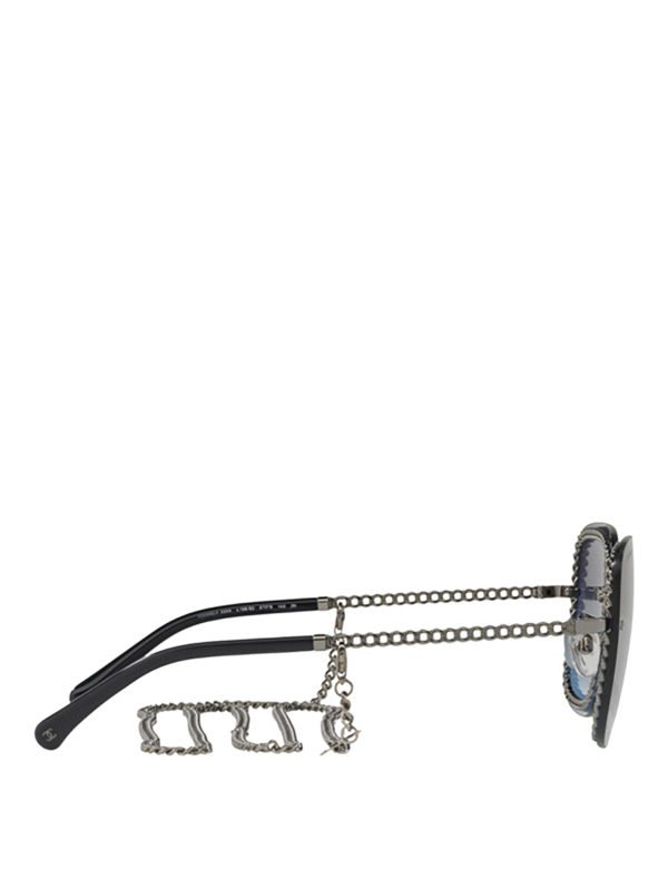 iKRIX CHANEL: sunglasses - Chain embellished square sunglasses