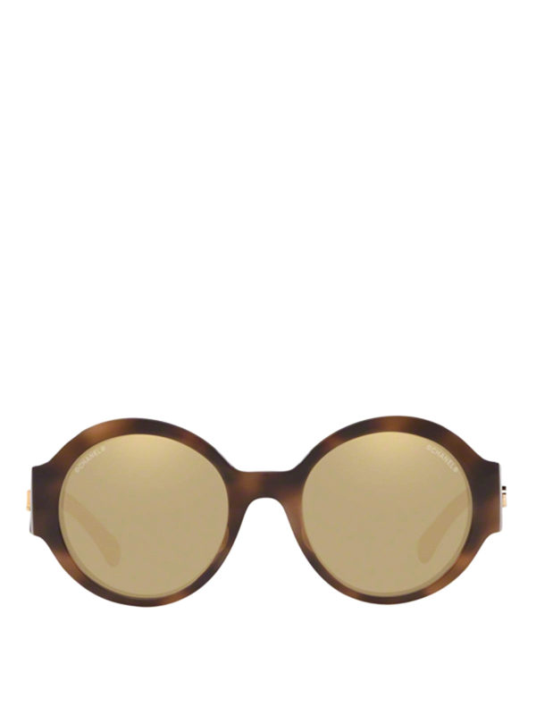 iKRIX CHANEL: sunglasses - Tortoiseshell round sunglasses