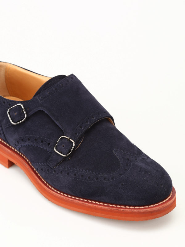 Church's Kelby blue suede monk straps Blue EOC0049AASF0AXN