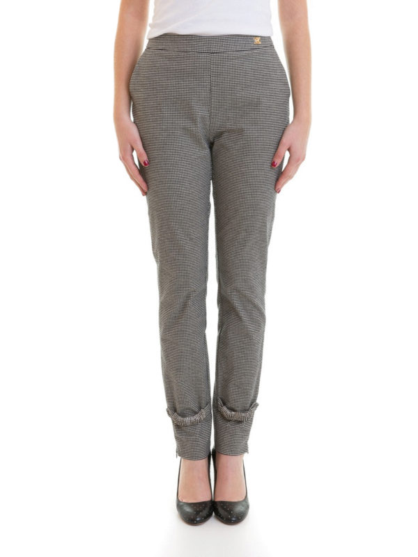 iKRIX Class Roberto Cavalli: Tailored & Formal trousers - Vichy print cotton blend elegant trousers
