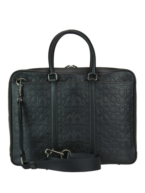iKRIX COACH: laptop bags & briefcases - Logo embossed leather briefcase