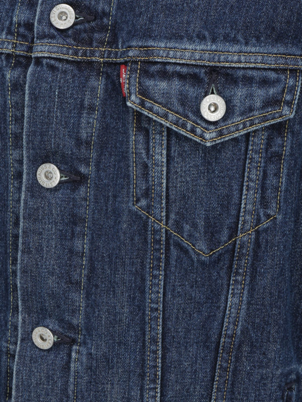 iKRIX COMME DES GARCONS: denim jacket - Wool panel denim jacket