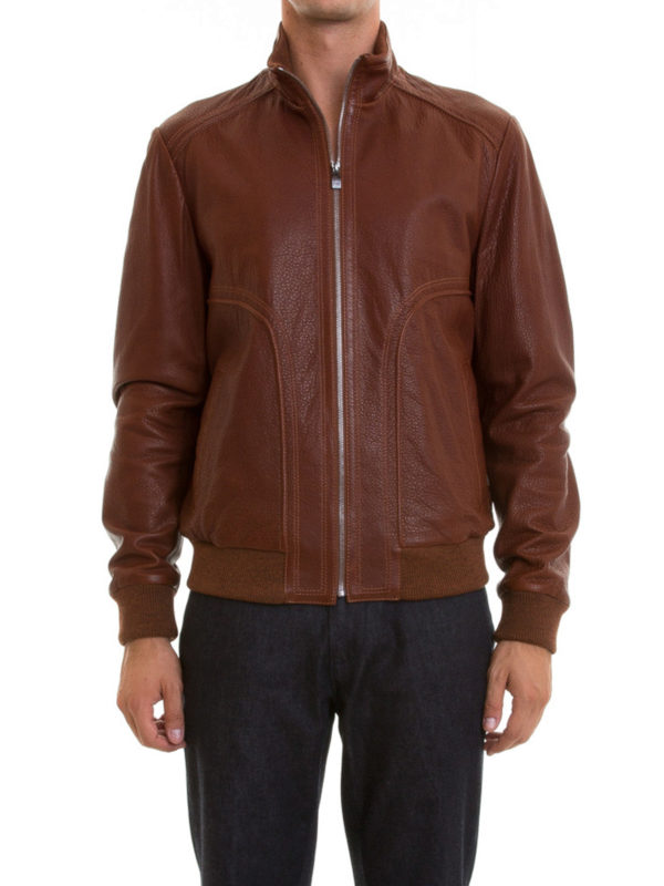 iKRIX CORNELIANI: leather jacket - Soft leather bomber jacket