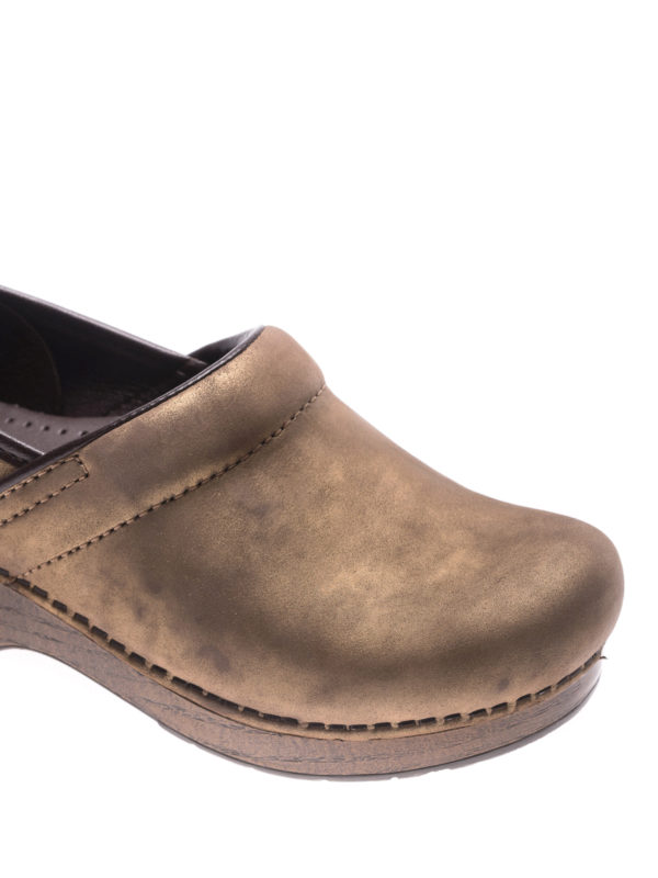 iKRIX DANSKO: mules shoes - Professional bronze leather clogs