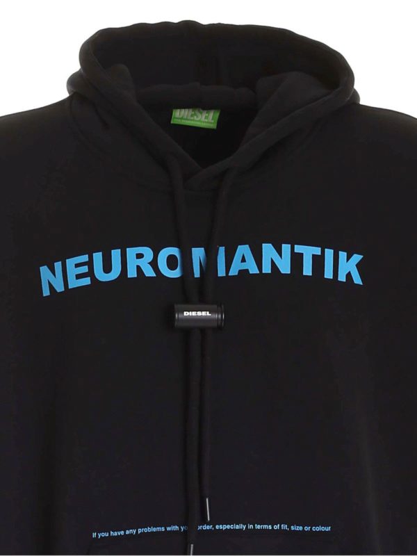 iKRIX DIESEL: Felpe e maglie - Felpa S-Oxi nera con cappuccio