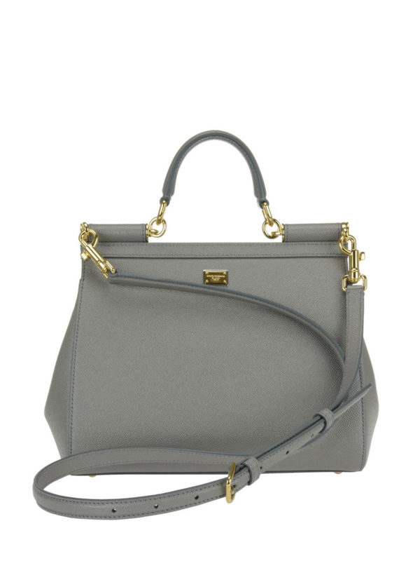 ハンドバッグ DOLCE & GABBANA SICILY MEDIUM BAG IN CRAQUEL LEATHER Sicily Medium leather shoulder bag in pink - Dolce Gabbana