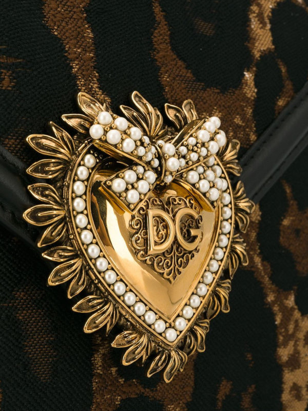iKRIX DOLCE & GABBANA: cross body bags - Leopard print Devotion medium bag