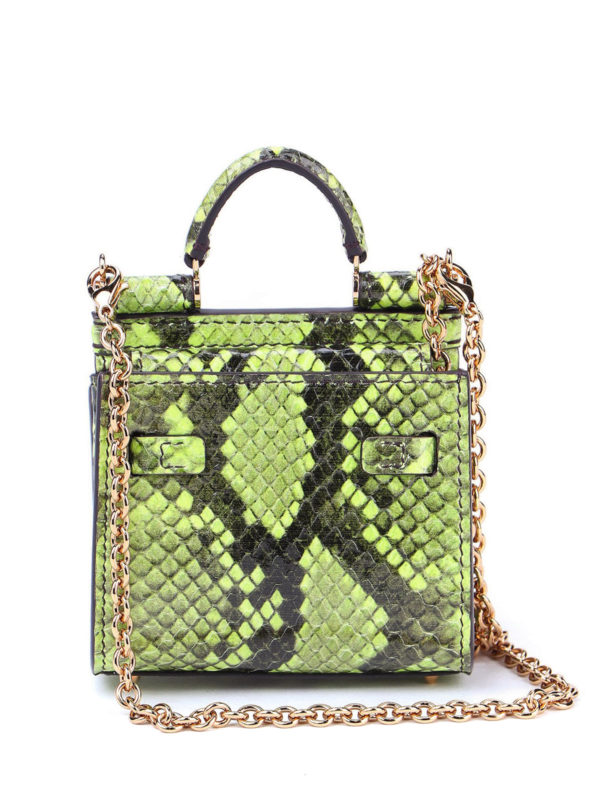 Dolce Gabbana Sicily 58 Micro snake leather bag BI1403A8M148H579