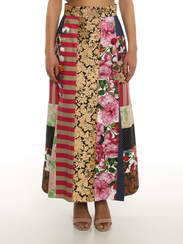 iKRIX DOLCE & GABBANA: Long skirts - Patchwork patterned skirt