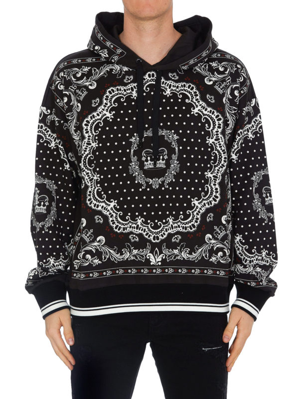 Dolce & Gabbana Bandana print cotton hoodie|G9OL1TFI7HPHN63C