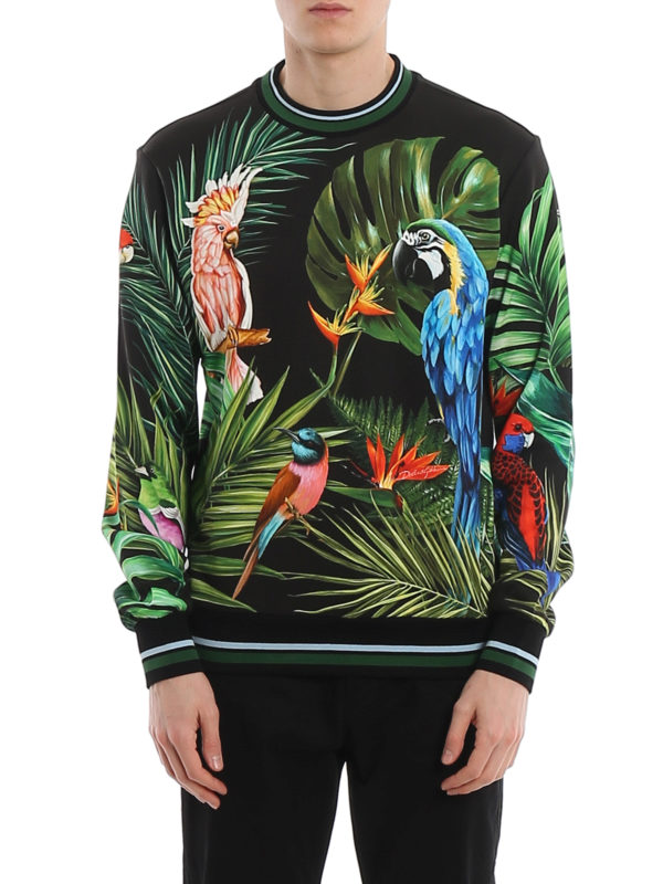 iKRIX DOLCE & GABBANA: Sweatshirts & Sweaters - Parrots printed sweatshirt