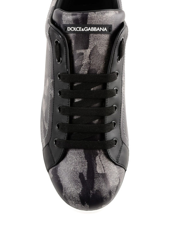 iKRIX DOLCE & GABBANA: trainers - Portofino grey camouflage sneakers