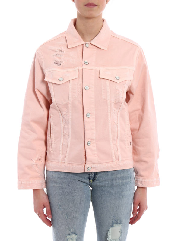 iKRIX DONDUP: デニムジャケット - デニムジャケット - ピンク