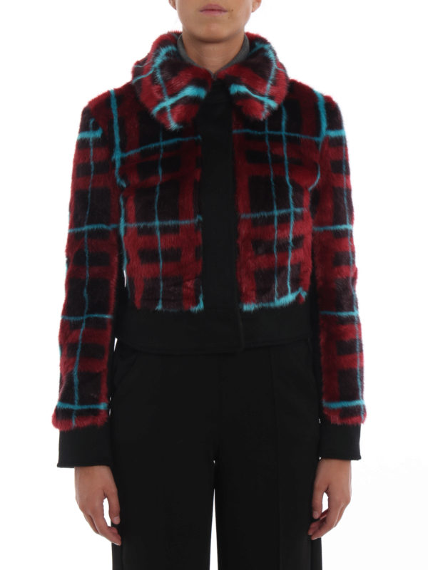 iKRIX DONDUP: Fur & Shearling Coats - Patterned eco fur jacket