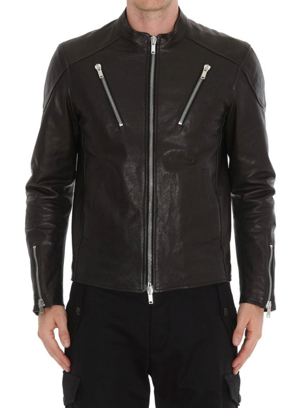 iKRIX DONDUP: レザージャケット - レザージャケット - 黒