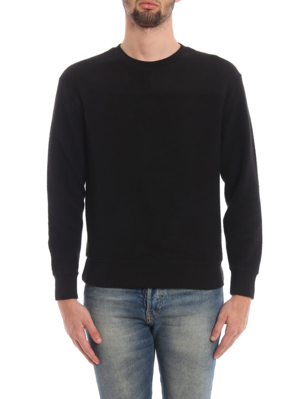 iKRIX DONDUP: Sweatshirts & Sweaters - Black cotton inside-out sweatshirt
