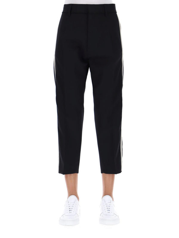 iKRIX DSQUARED2: pantaloni casual - Pantaloni cropped con bande sui fianchi