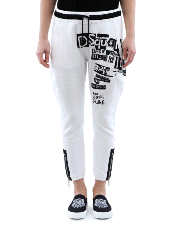 iKRIX DSQUARED2: casual trousers - Logo print jogging pants