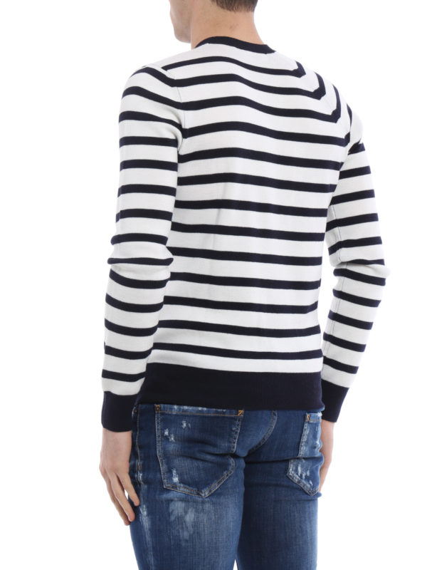 iKRIX DSQUARED2: Pull col rond - Pull Col Rond Blanc Pour Homme