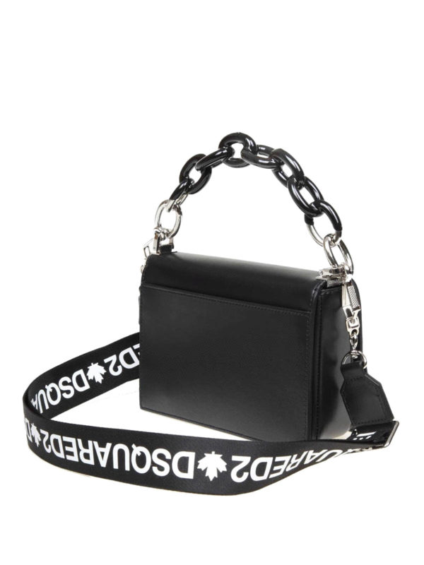 iKRIX DSQUARED2: cross body bags - D2 black leather small bag