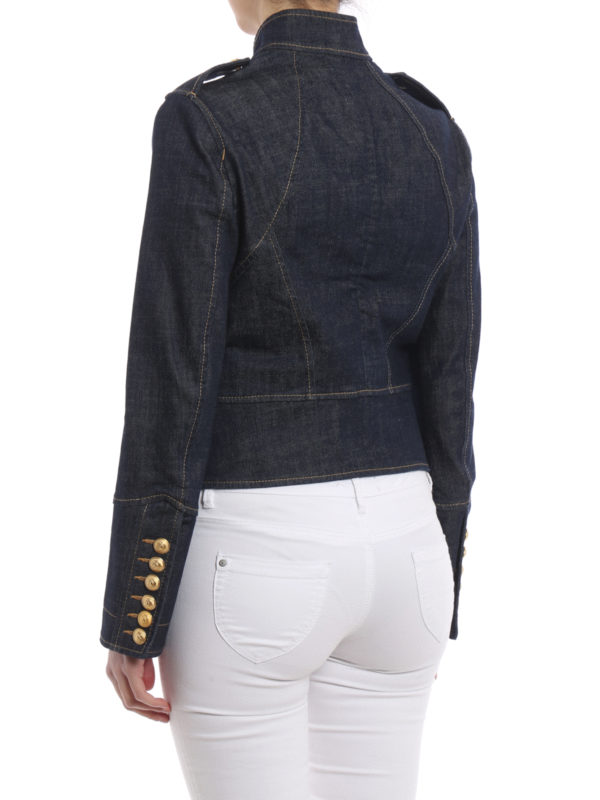 iKRIX DSQUARED2: denim jacket - Denim livery crop jacket