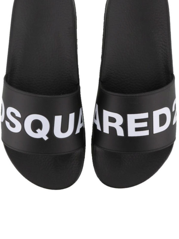 iKRIX DSQUARED2: flip flops - Logo pool slide flip flops
