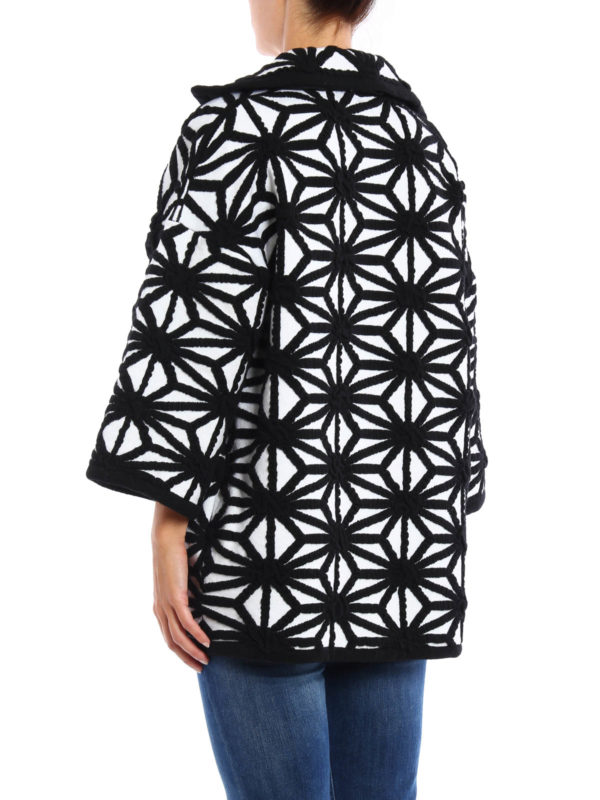 iKRIX DSQUARED2: short coats - Embossed jersey wool blend coat