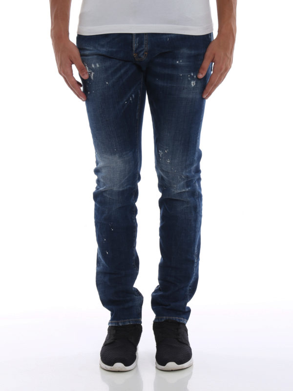 iKRIX DSQUARED2: skinny jeans - Cool Guy medium wash jeans with DD patch