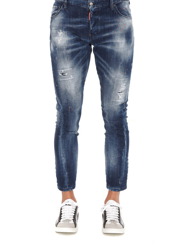 パンツ DSQUARED2 Sexy Twist Jean S74LB0940 44 Dsquared2 Sexy Twist jeans - Medium Wash - Men|S74LB0822S30342470