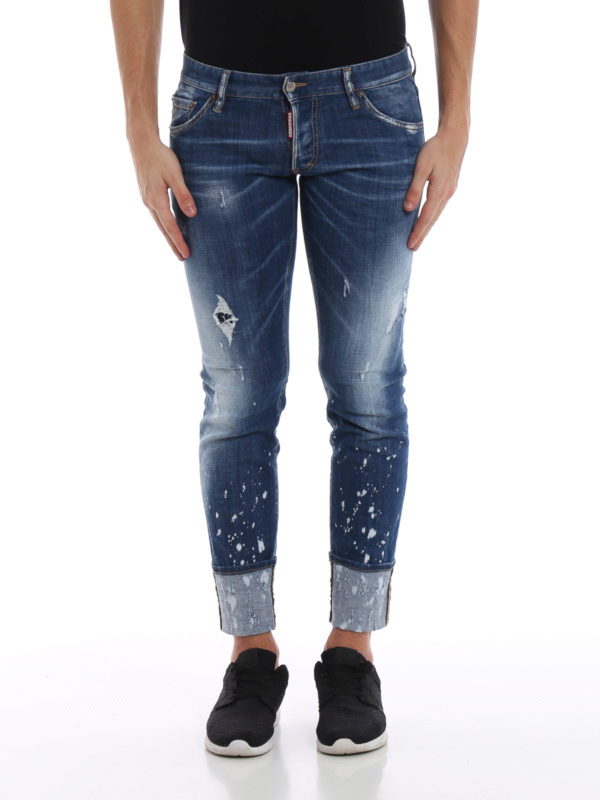 iKRIX DSQUARED2: straight leg jeans - Regular Clement jeans with turn-ups