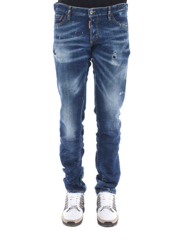 iKRIX DSQUARED2: straight leg jeans - Slim jeans with rear logo patch