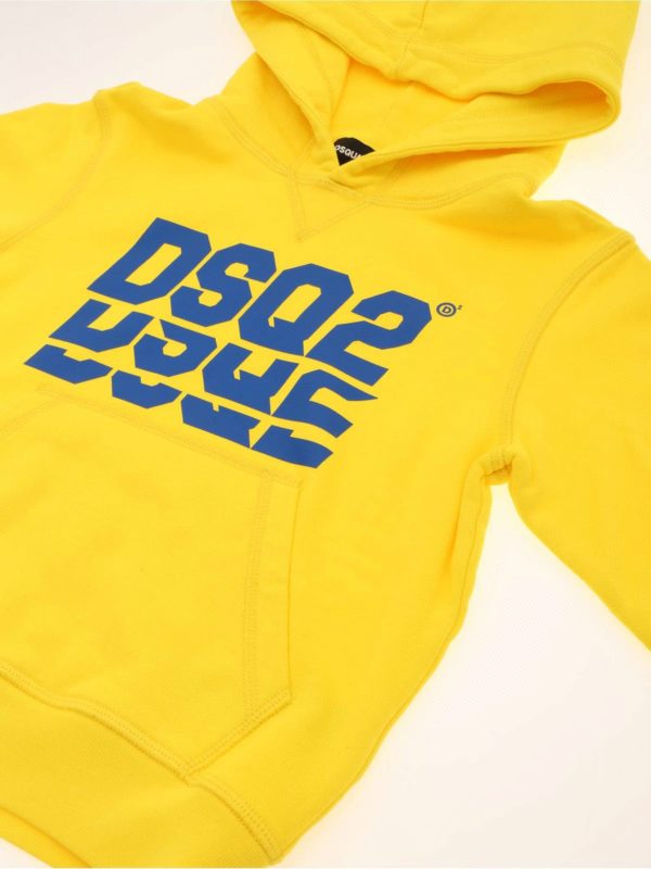 iKRIX DSQUARED2: Sweatshirts & Sweaters - DSQ2 logo print sweatshirt in yellow