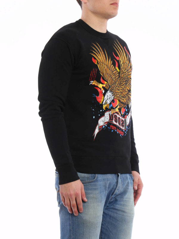 iKRIX DSQUARED2: Sweatshirts & Pulls - Printed cotton sweatshirt