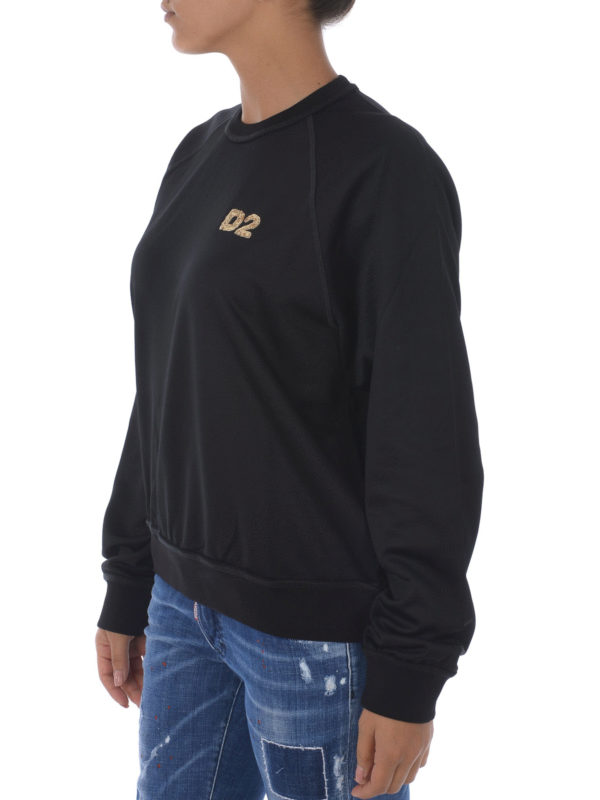iKRIX DSQUARED2: Sweatshirts & Sweaters - Sequined D2 logo sweatshirt