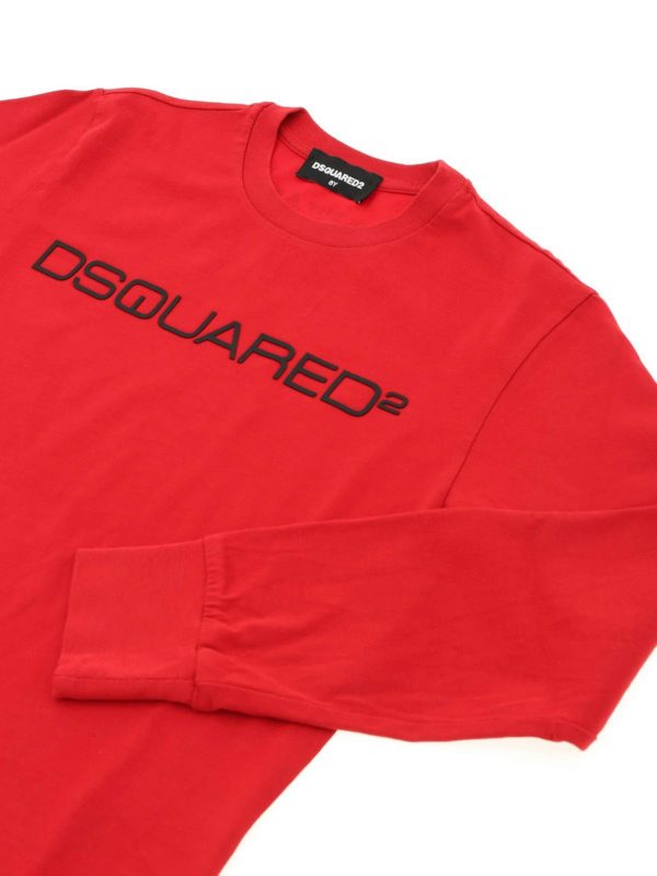 iKRIX DSQUARED2: t-shirt - T-shirt rossa con logo nero