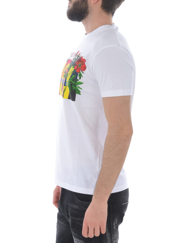 iKRIX DSQUARED2: t-shirts - Colourful print white T-shirt