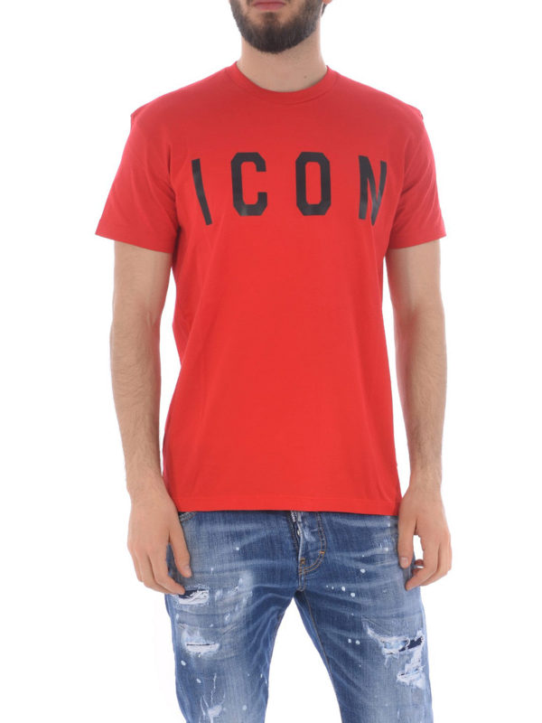 iKRIX DSQUARED2: t-shirts - Icon print red T-shirt