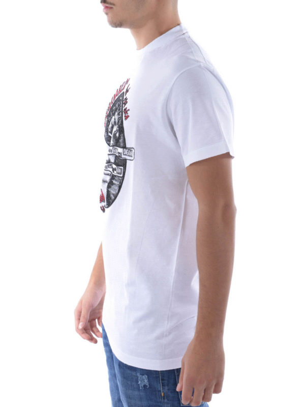 Dsquared2 Long cool twister ripped t-shirt|S71GD0252S22427100