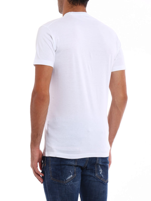 iKRIX DSQUARED2: t-shirts - Patch detailed cotton T-shirt