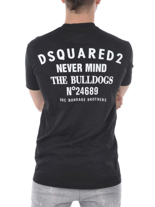 Dsquared2 Zip detailed cotton T-shirt - Black|S74GD0176S22427961